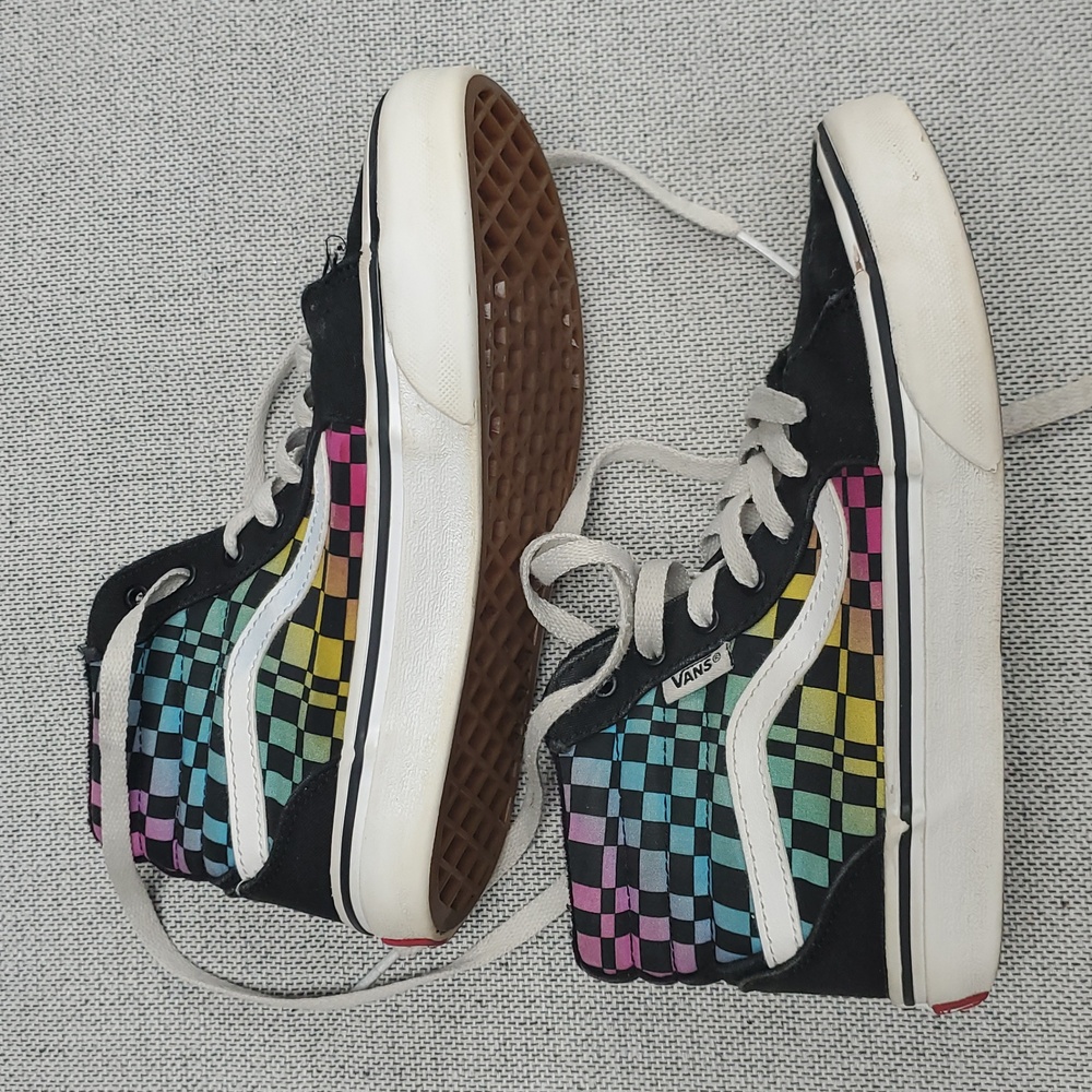 Vans Multicolor Pastel High-Top Sneakers Missy Girls 2.5 Pre-owned Condition